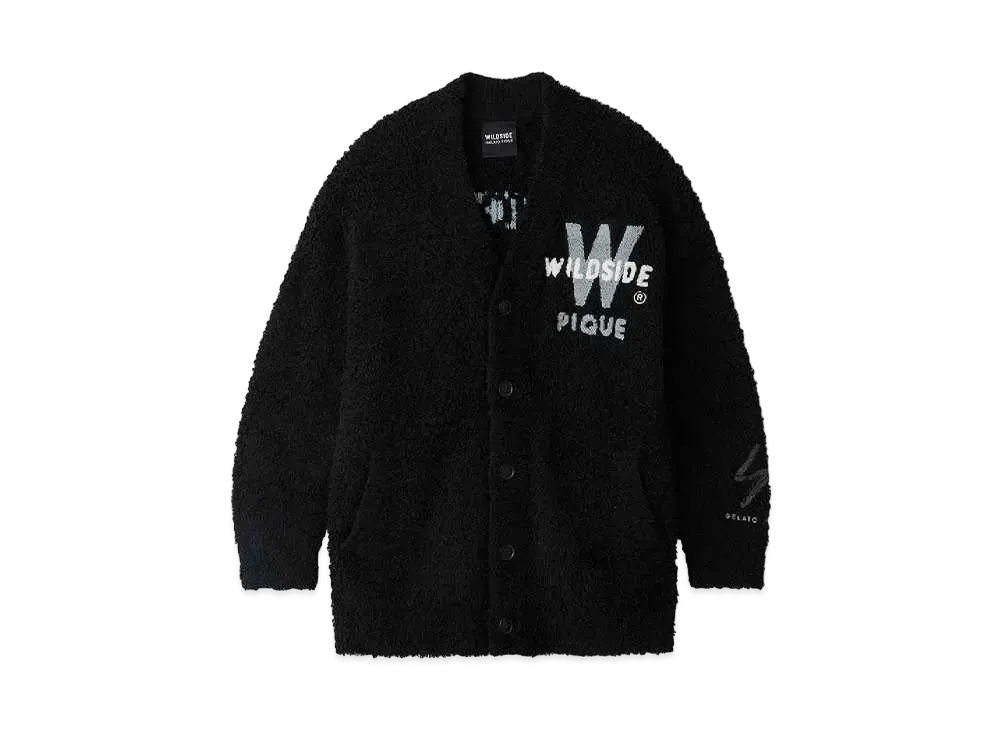 WILDSIDE Yohji Yamamoto x GELATO PIQUE Jacquard Cardigan "Black"