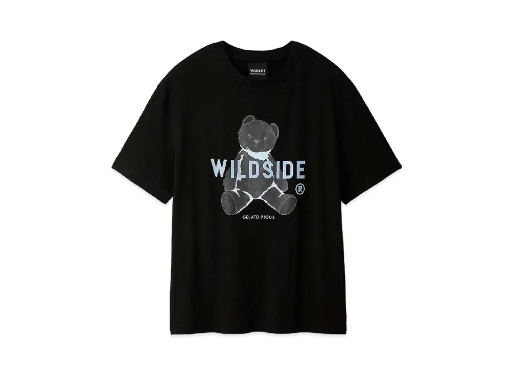 WILDSIDE Yohji Yamamoto x GELATO PIQUE Bear Short Sleeve T-shirt "Black"