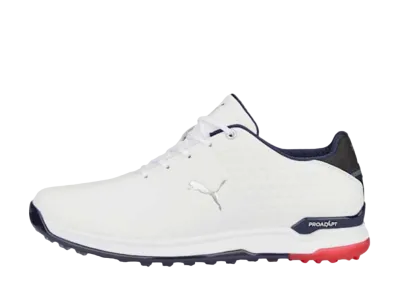 Puma Golf Proadapt Alphacat Leather Rubber Sole "Puma White/Puma Navy/For All Time Red"