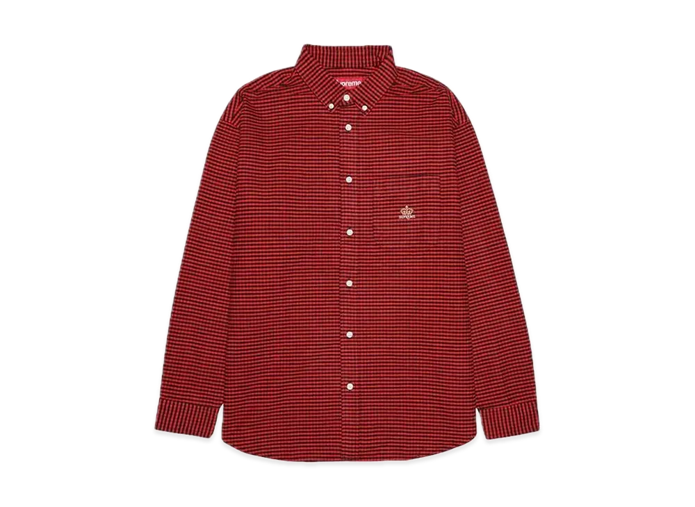 Supreme Loose Fit Flannel Oxford Shirt "Red Plaid"