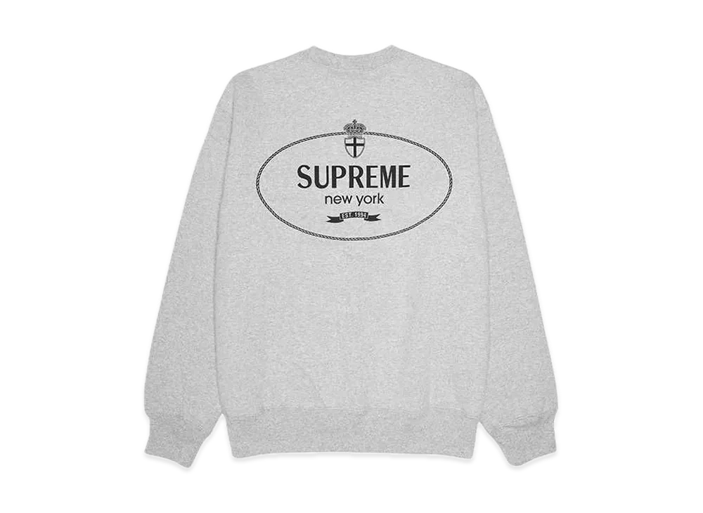 Supreme Crest Crewneck "Heather Grey"