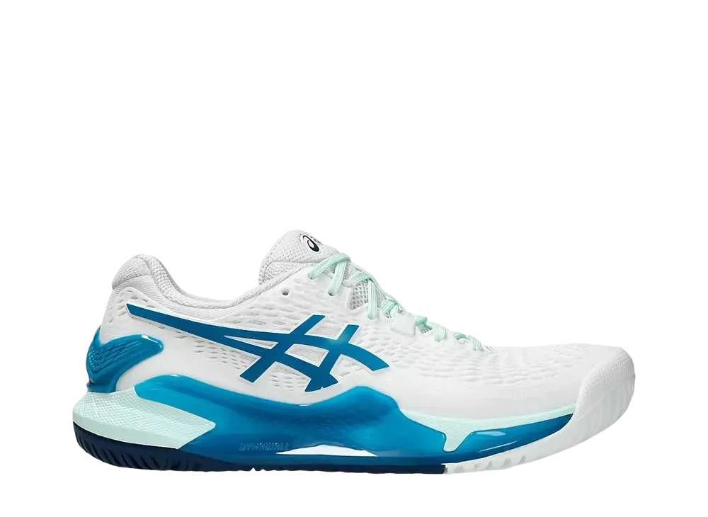 アシックス ウィメンズ ゲルレゾリューション9 "ホワイト/ティールブルー"