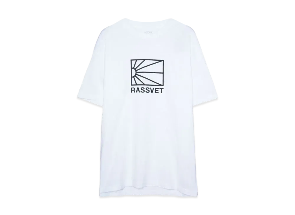 RASSVET LOGO TEE SHIRT KNIT "WHITE"