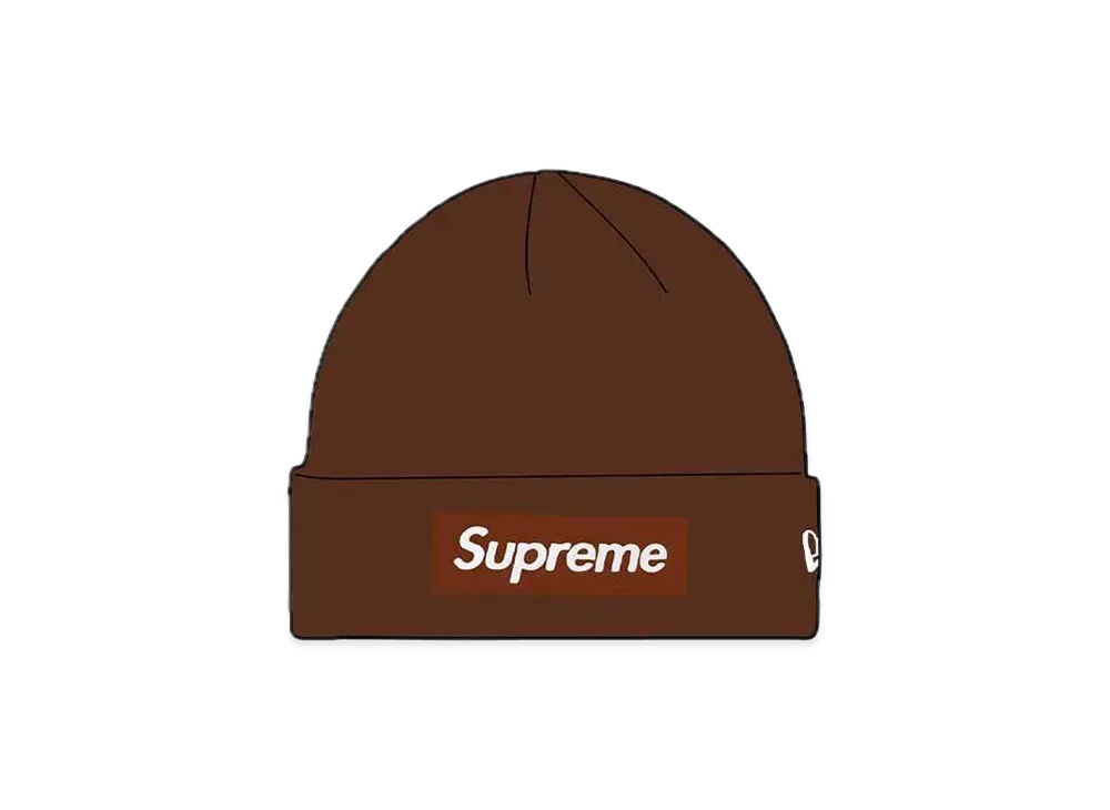 Supreme 16FW New Era Box Logo Beanie "Brown"