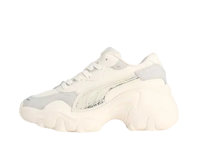 Puma Women's Pulsar Wedge Sequin "Warm White/Glacial Gray/Puma Silver"