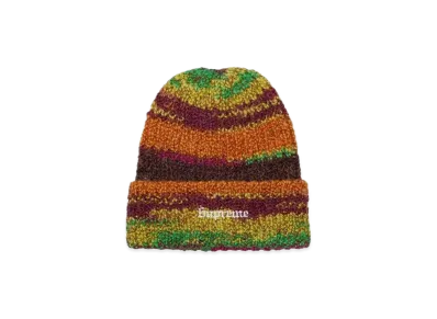 Supreme Space Dye Stripe Beanie "Brown"