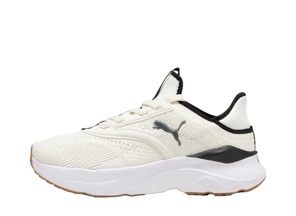 プーマ ウィメンズ ソフトライド メイブ "ウォームホワイト/プーマブラック/フィジーアップル"
