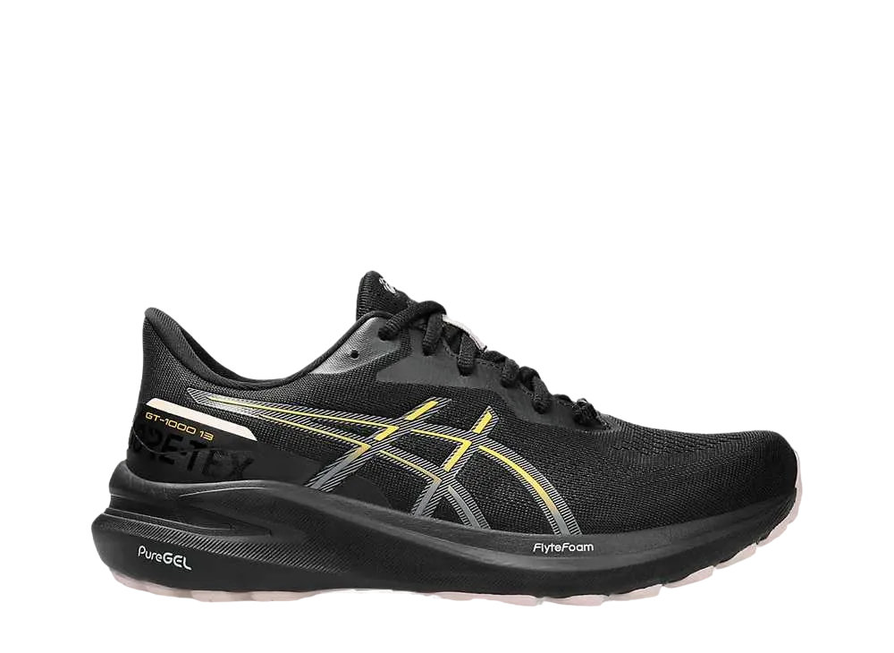 アシックス ウィメンズ GT1000 13 ゴアテックス "ブラック/スタジアムオレンジ"