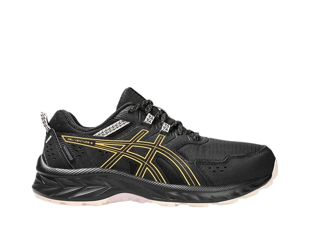 アシックス ウィメンズ ゲルベンチャー9 ウォータープルーフ "ブラック/スタジアムオレンジ"