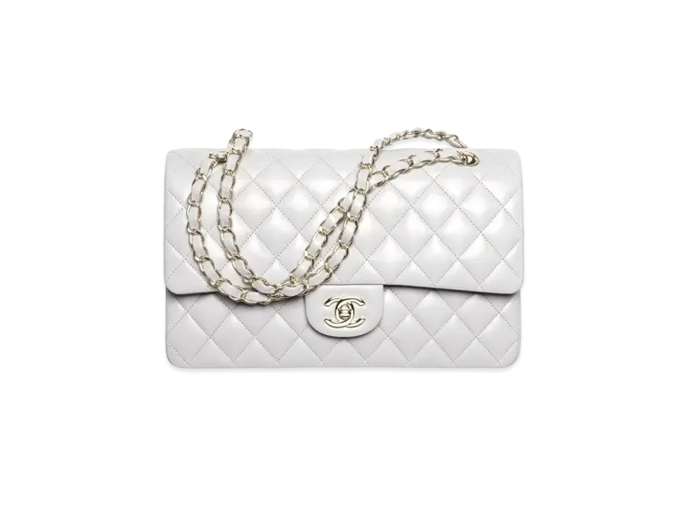 【ほぼ未使用美品】CHANEL グレー・ホワイト ワイドブリムハット org.jpg