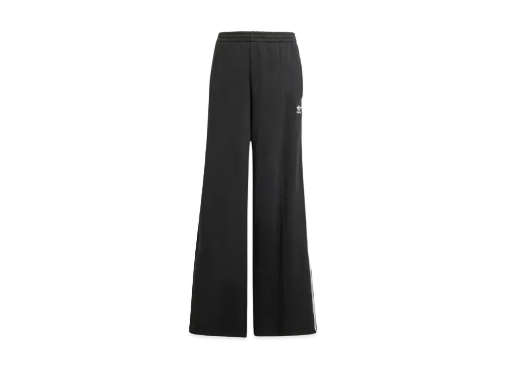adidas 3-Stripes Loose French Terry Wide Leg Pants "Black"