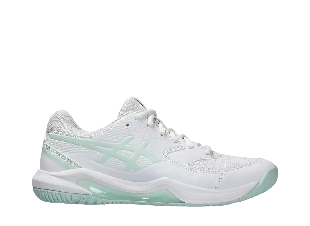 アシックス ウィメンズ ゲルデディケート8 ワイド "ホワイト/ペールブルー"