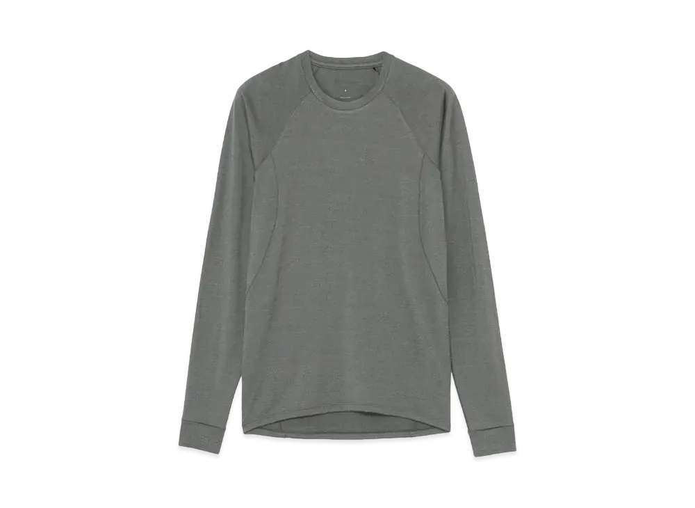 Goldwin Wool Crew Long Sleeve (C3 fit / Men's) "Mix Charcoal"