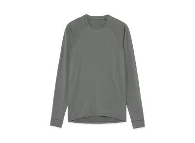 Goldwin Wool Crew Long Sleeve (C3 fit / Men's) "Mix Charcoal"