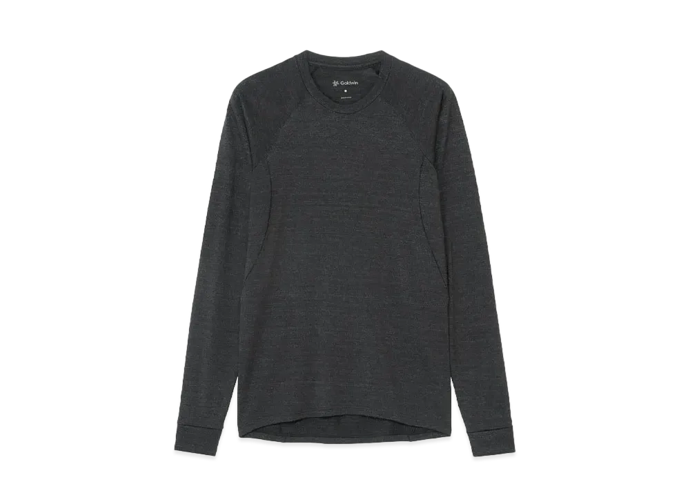 Goldwin Wool Crew Long Sleeve (C3 fit / Men's) "Black"