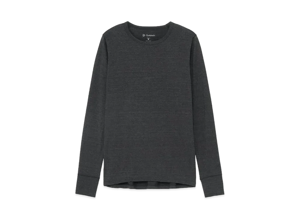 Goldwin Wool Crew Long Sleeve (C3 fit / Ladies) "Black"