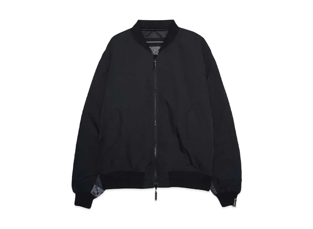 beauty:beast PI/EL CAMOFLAGE SWITCHING ARM BOMBER JACKET "BLACK/BLACK"