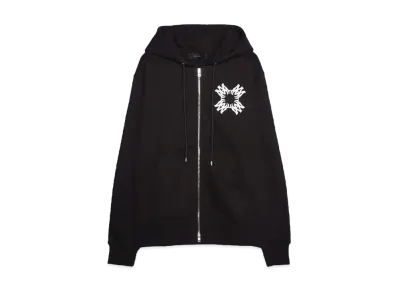AMIRI MA QUAD ZIP UP HOODIE "BLACK"