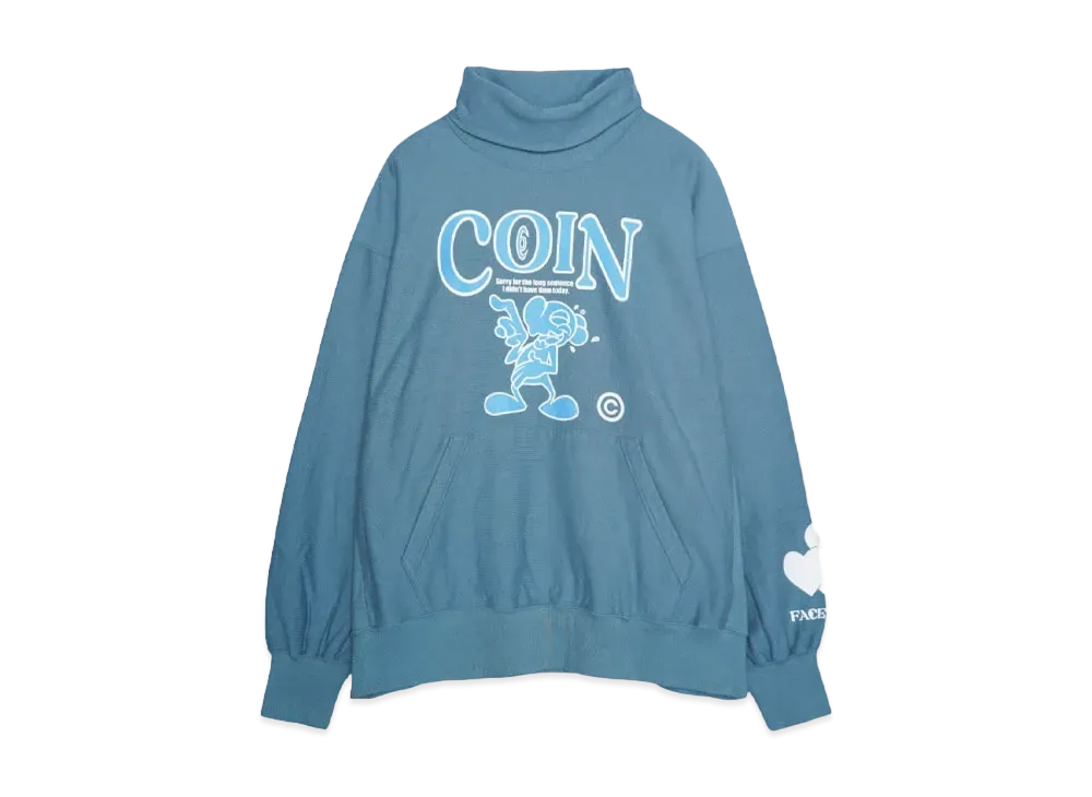 FACETASM x CPD SHIRAI HIGHNECK SWEAT "SMOKE BLUE"