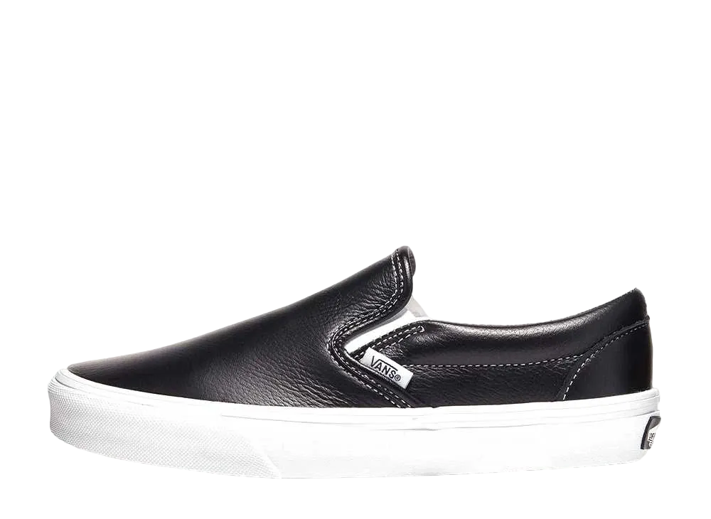 バンズ クラシック スリッポン レザー "ブラック/トゥルーホワイト"