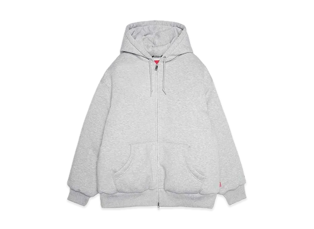 Supreme x The North Face Down Filled Zip Up Hooded Sweatshirt "Heather Grey"