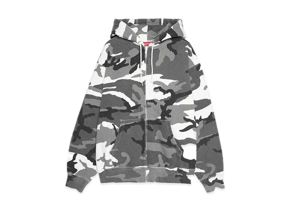 Supreme Work Zip Up Hooded Sweatshirt "Snow Camo"