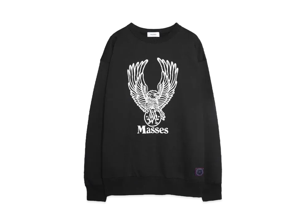 M&M x MASSES SWEAT CREW EAGLE M "BLACK"