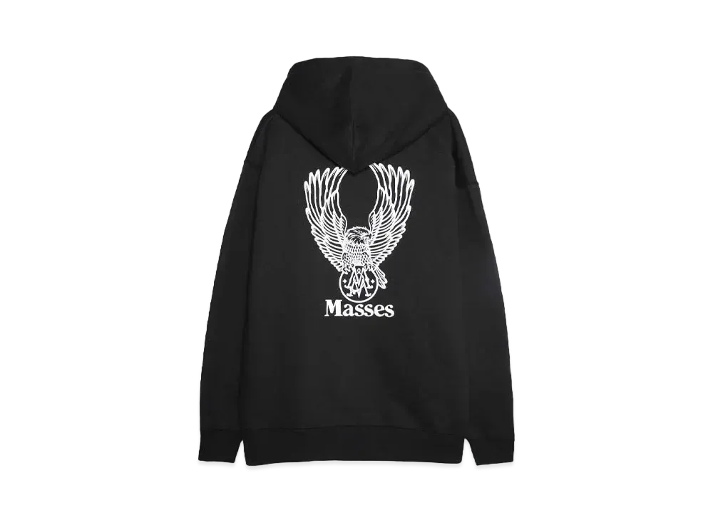 M&M x MASSES SWEAT HOODED EAGLE M "BLACK"