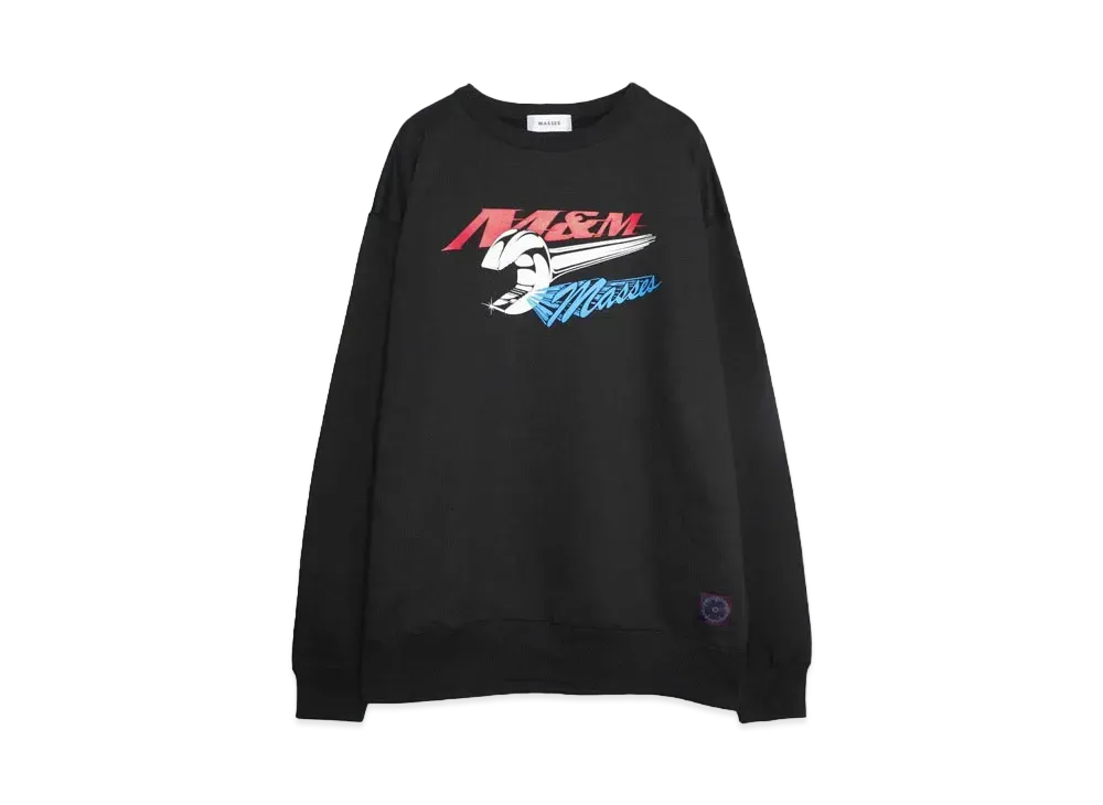 M&M x MASSES SWEAT CREW WRENCH "BLACK"