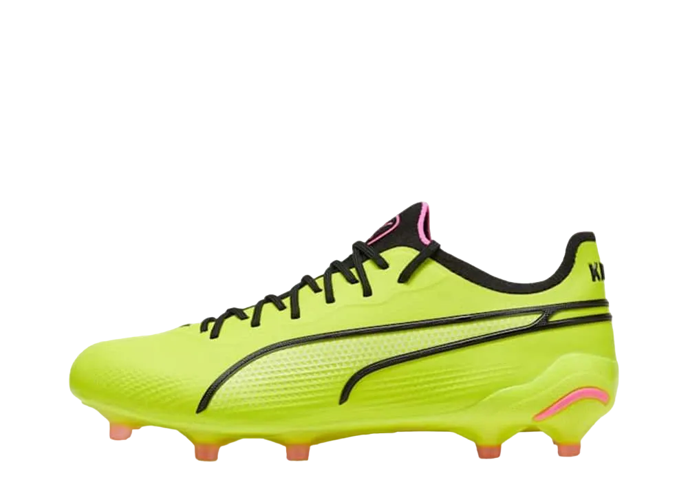 プーマ ウィメンズ キング アルティメット FG/AG "エレクトリックライム/プーマブラック/ポイズンピンク"