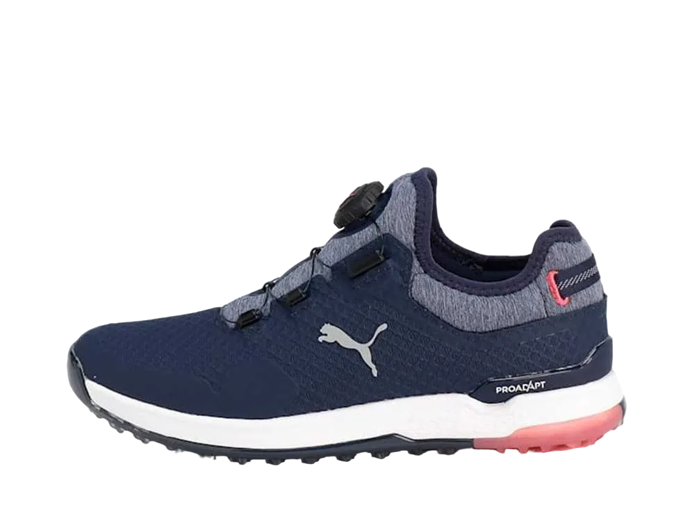 プーマ ウィメンズ ゴルフ プロアダプト アルファキャット ディスク ラバーソール "ピーコート/プーマシルバー/ラプチャー ローズ"