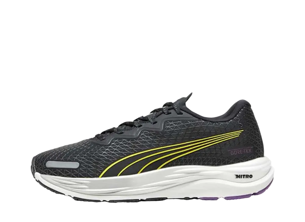 プーマ ウィメンズ ヴェロシティ ニトロ2 ゴアテックス "プーマブラック/パープルポップ/イエローバースト"