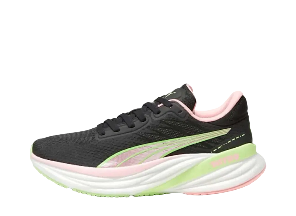 プーマ ウィメンズ マグニファイ ニトロ2 ドリームラッシュ "プーマブラック/コーラルアイス/スピードグリーン"