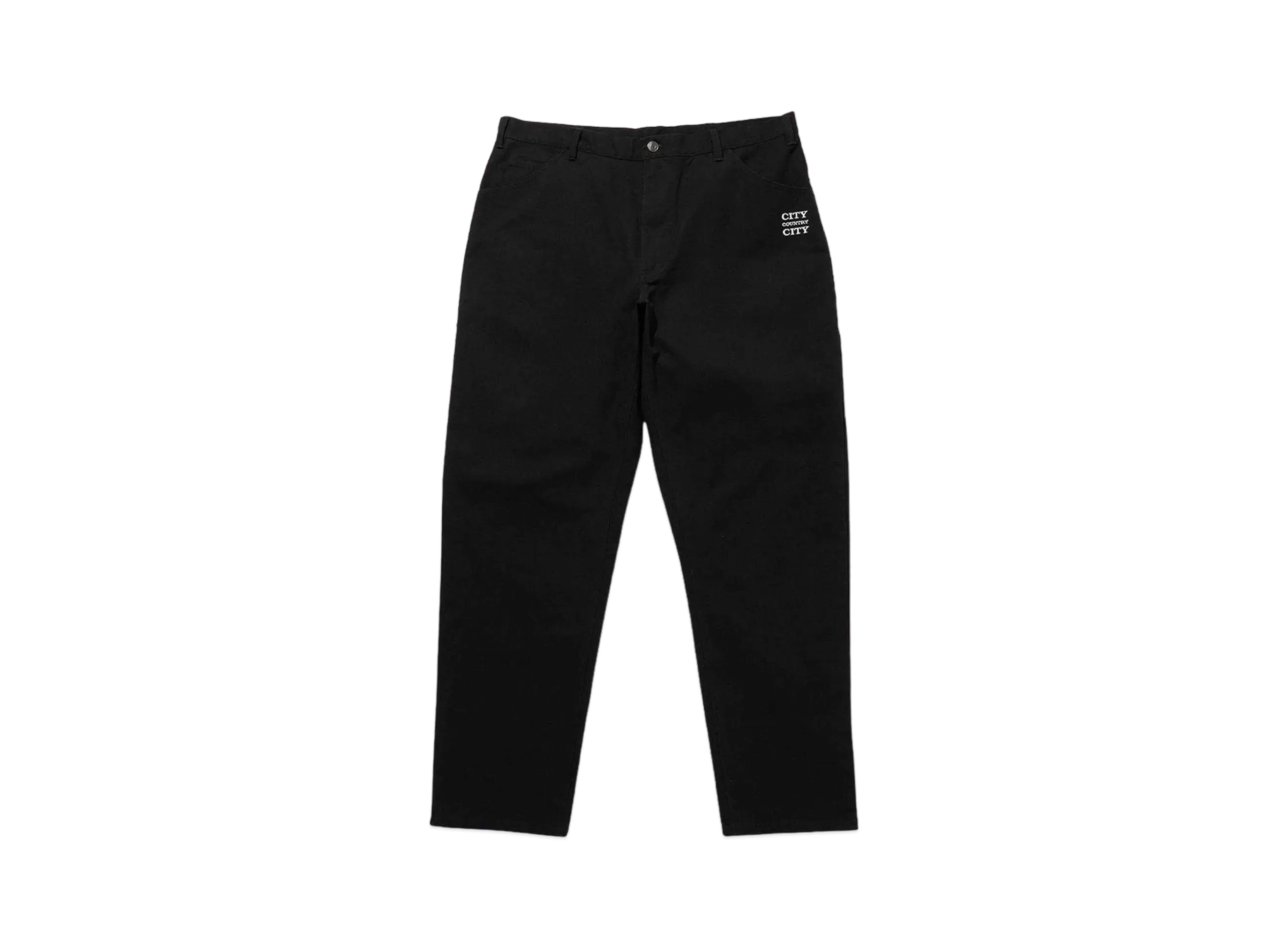 CITY COUNTRY CITY CANVAS BAGGY PANTS "BLACK"