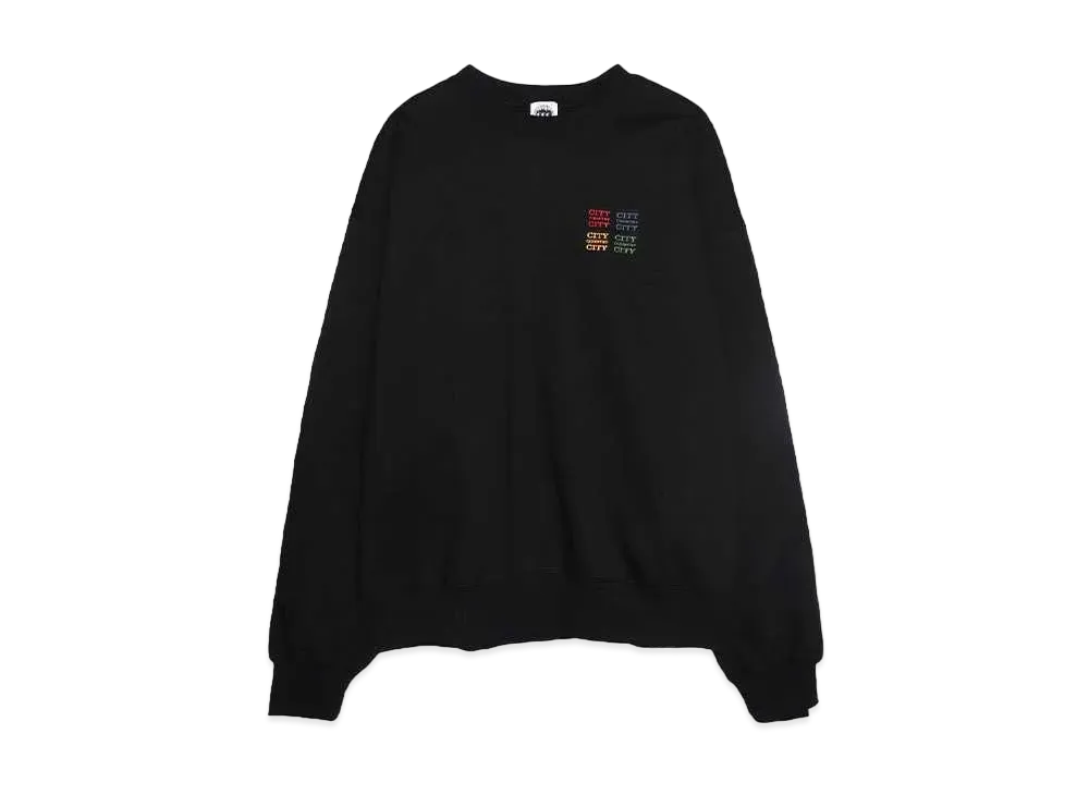 CITY COUNTRY CITY Embroidered Logo Sweatshirt_ CCCC "BLACK"
