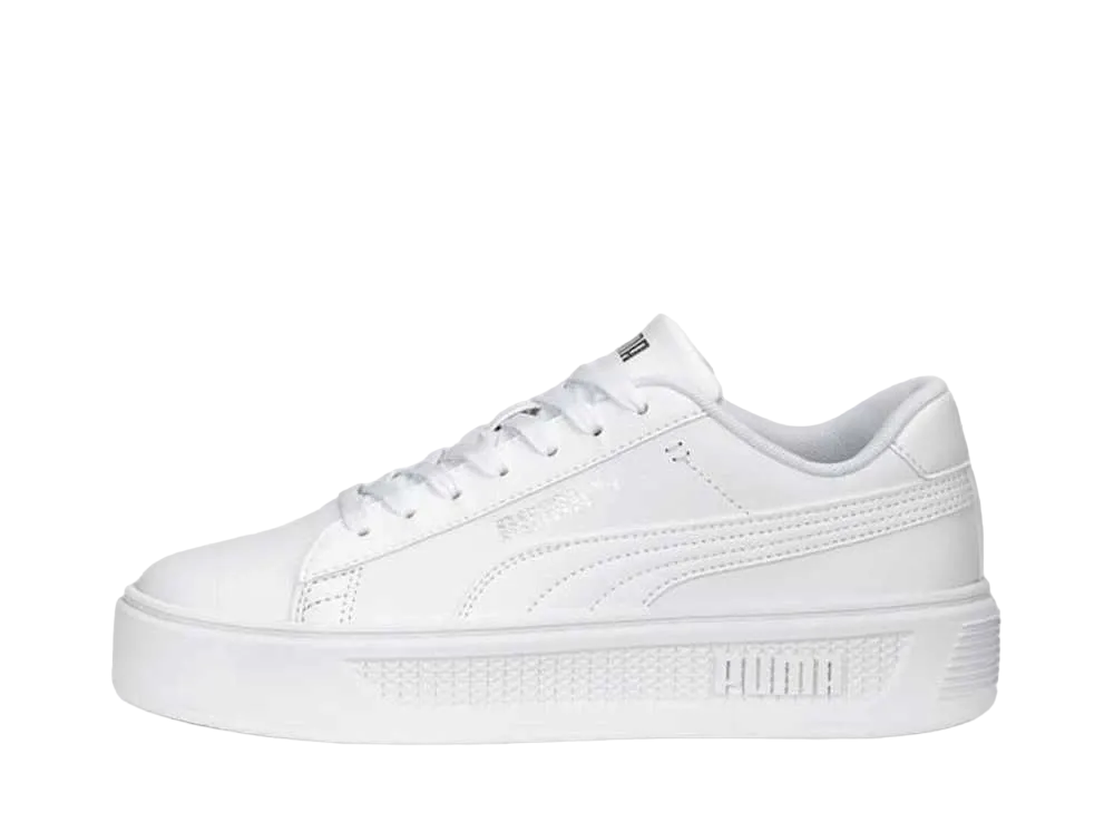 プーマ ウィメンズ スマッシュ プラットフォーム V3 "プーマホワイト/プーマシルバー"