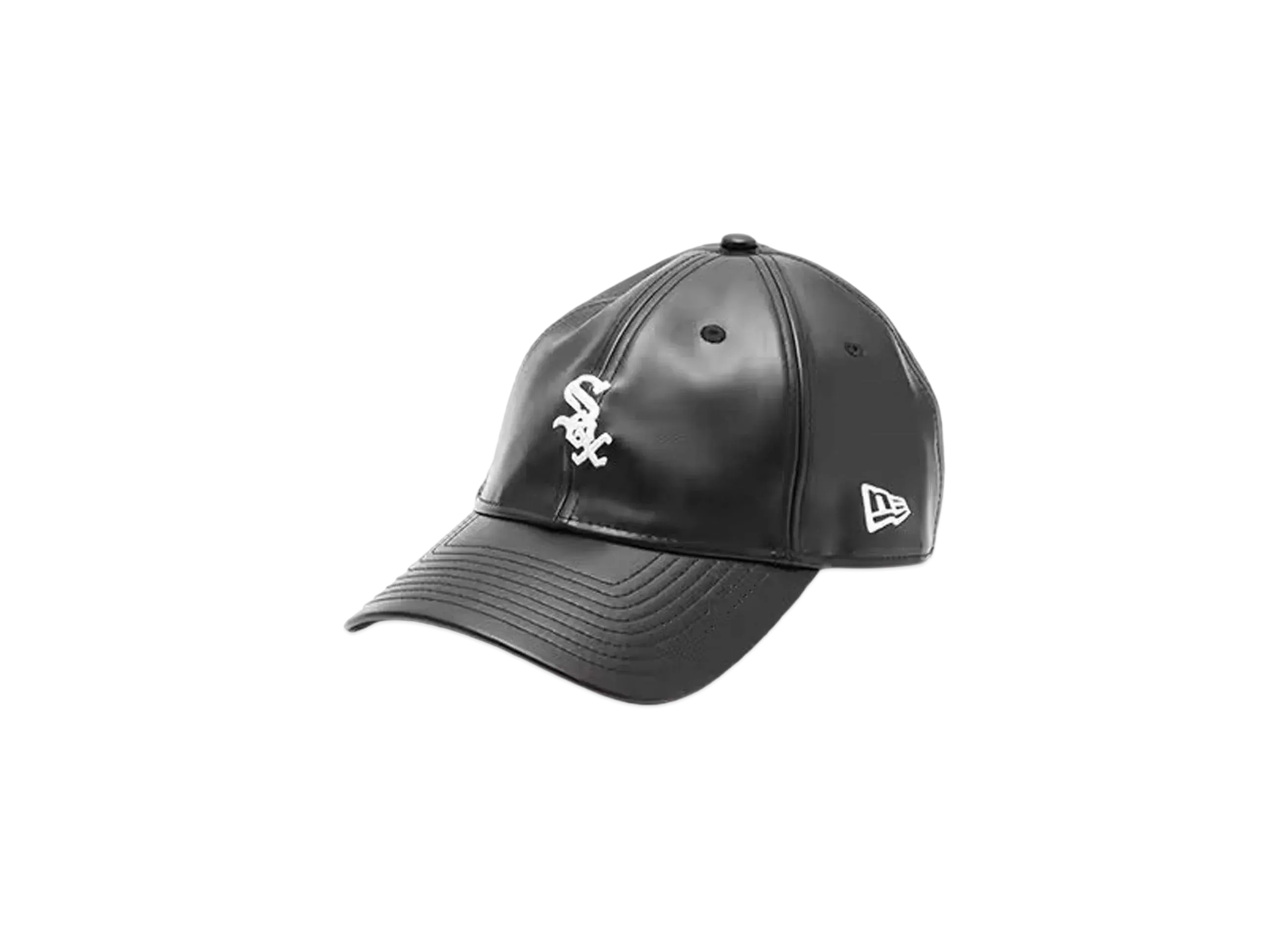 NEW ERA x atmos 9Twenty Chicago White Sox Wet Leather "Black"