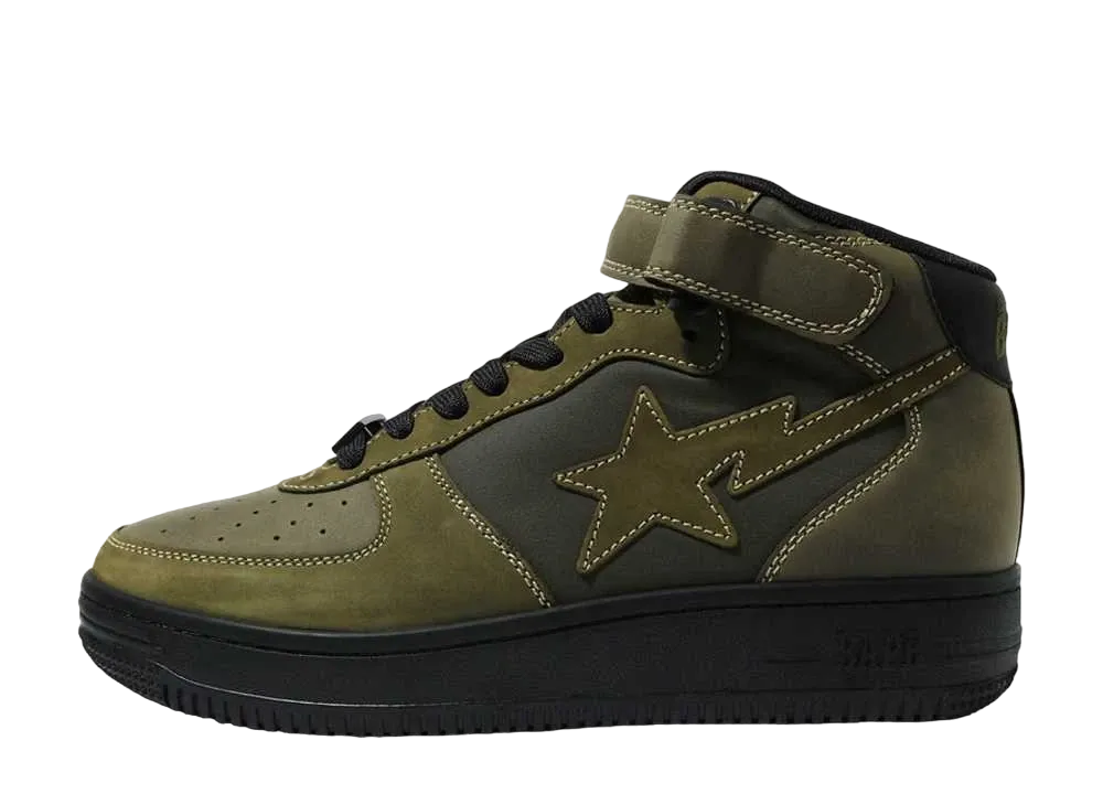 アベイシングエイプ ミリタリー ベイプスタ ミッド "オリーブドラブ"