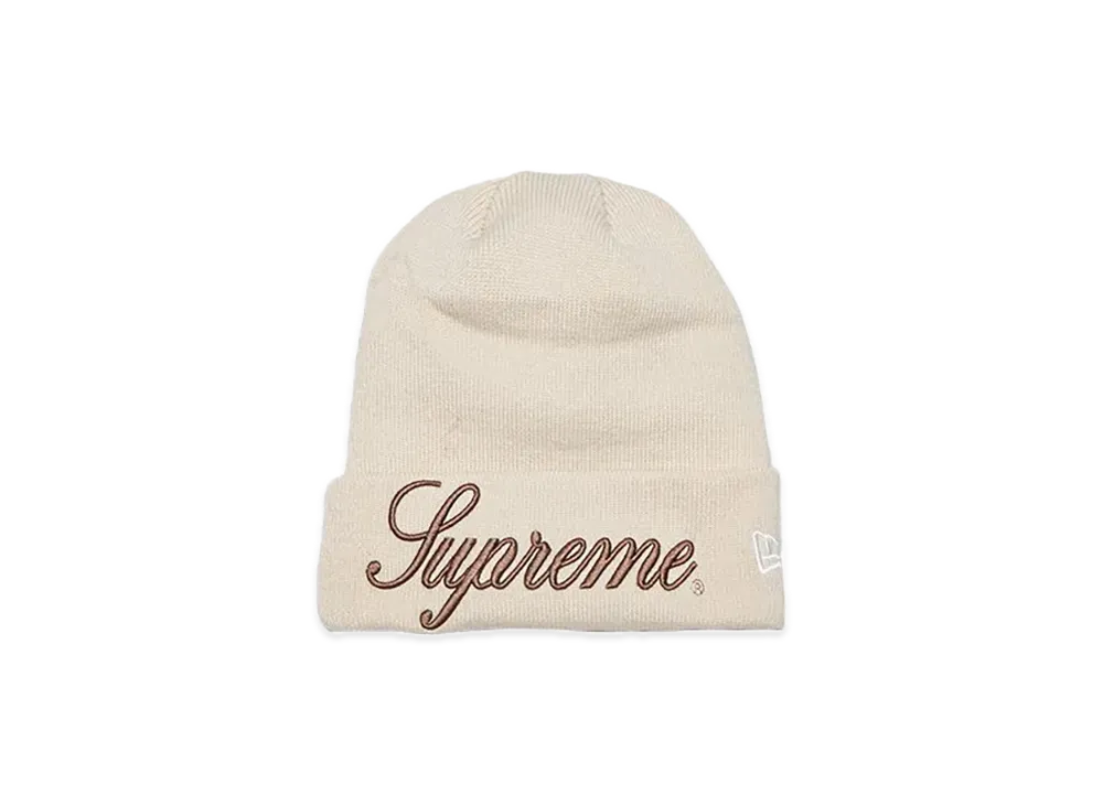 Supreme New Era Script Beanie "Stone"