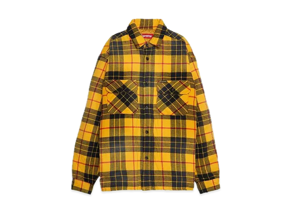 Supreme Quilted Plaid Shirt "Yellow"
