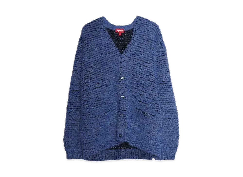 Supreme Textured Knotted Cardigan "Blue"
