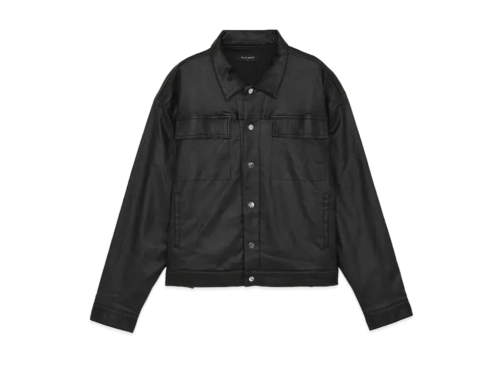MLVINCE WAX TRUCKER JACKET " BLACK"