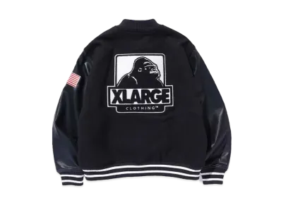 XLARGE OG LOGO VARSITY JACKET "BLACK"