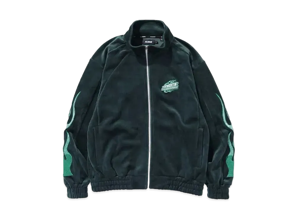XLARGE VELOUR TRACK JACKET "GREEN"