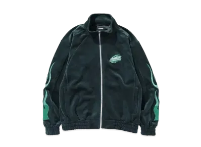 XLARGE VELOUR TRACK JACKET "GREEN"