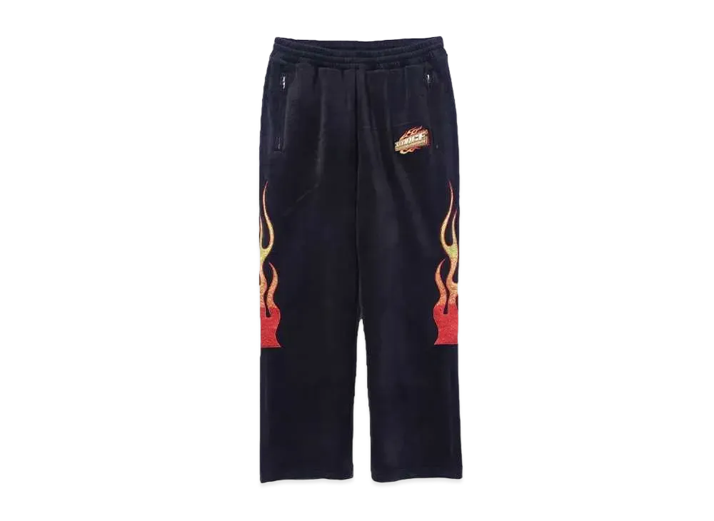 XLARGE VELOUR TRACK PANTS "BLACK"