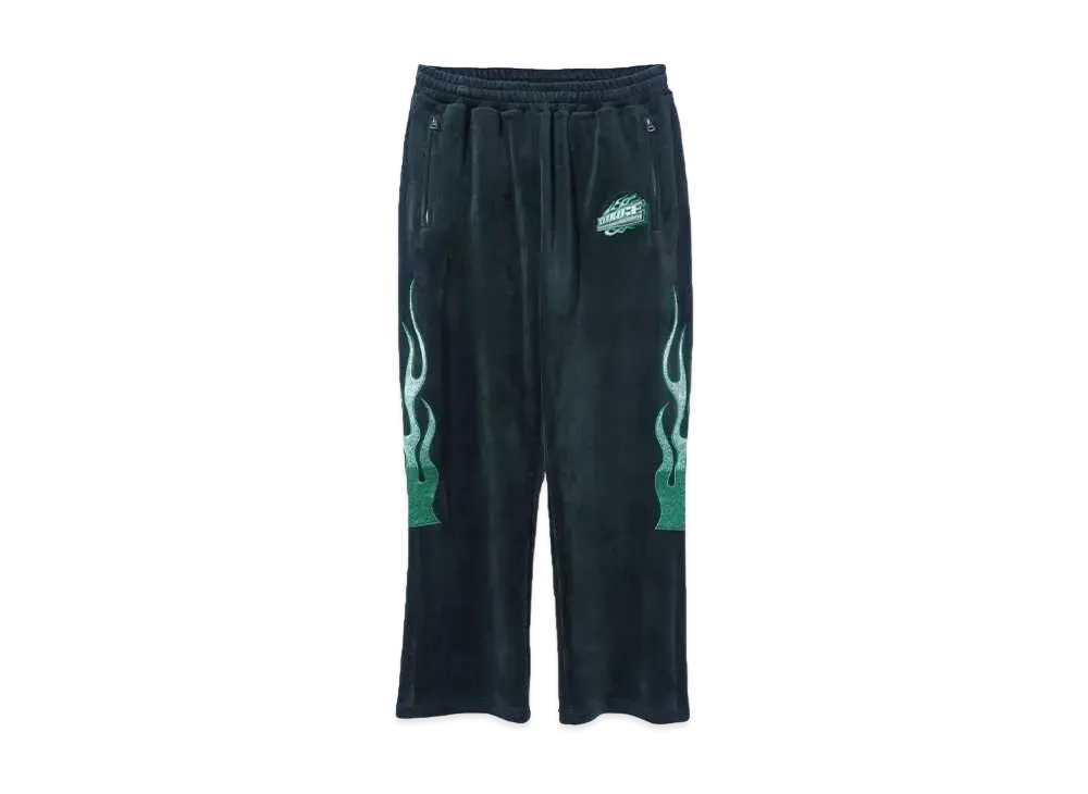 XLARGE VELOUR TRACK PANTS "GREEN"