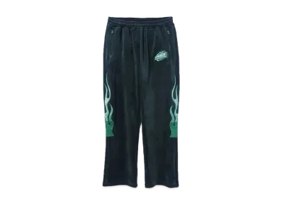 XLARGE VELOUR TRACK PANTS "GREEN"