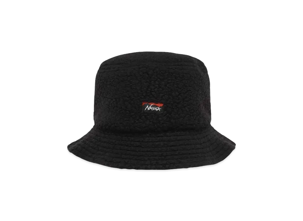 NANGA REVERSIBLE FREECE HAT "BLACK"
