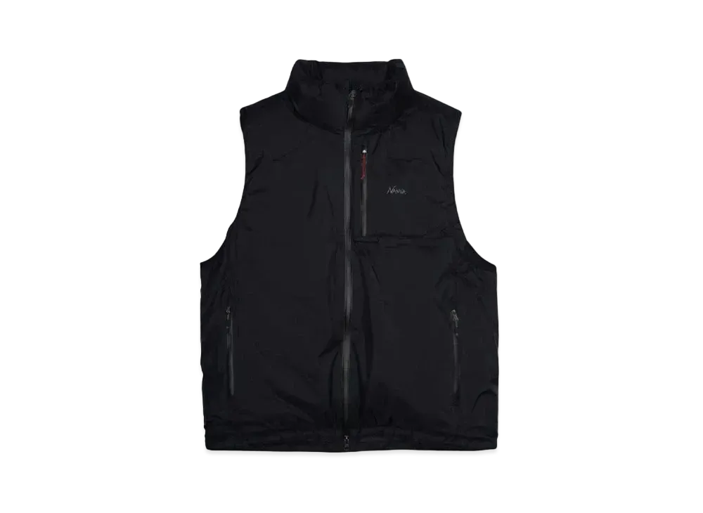 NANGA AURORA TEX STAND COLLAR DOWN VEST "BLACK"